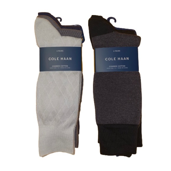 Cole Haan Other - NWT Cole Haan Men’s Socks 6 Pairs, Black, Taupe and Putty size 7 to 12 Last Set
